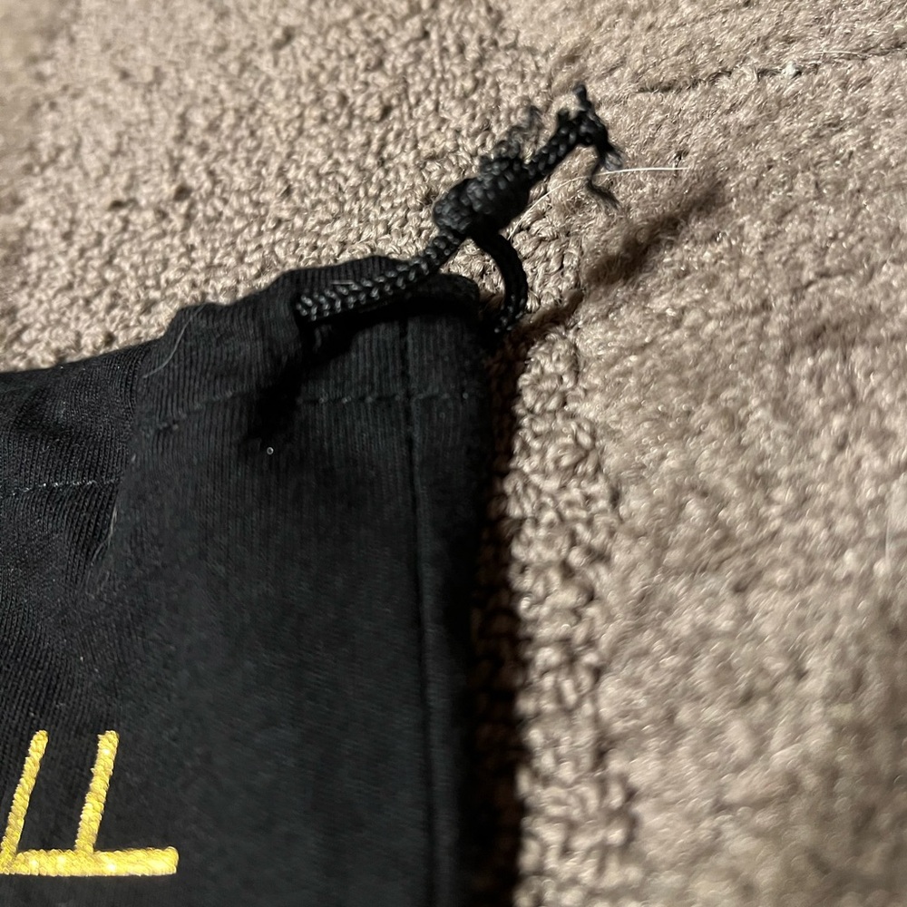 Rebecca Minkoff Dust Bag Black Fabric Gold Metallic Lettering Storage Designer - Picture 7 of 7